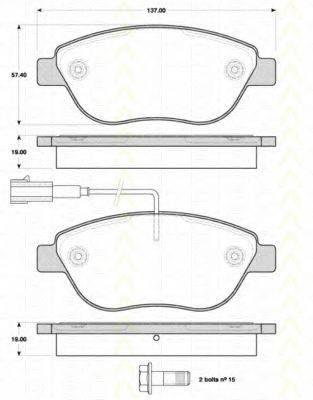 TRISCAN 811015046 Комплект тормозных колодок, дисковый тормоз