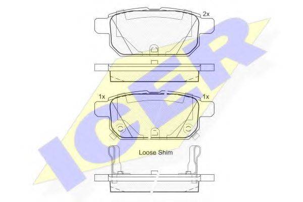 Комплект гальмівних колодок, дискове гальмо