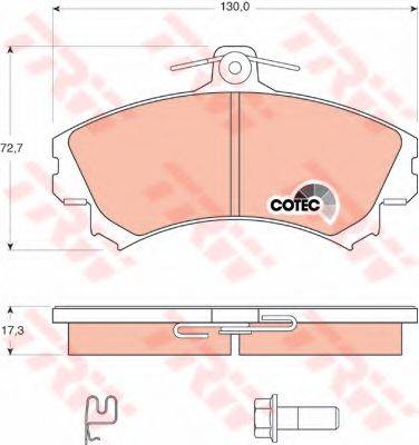 Комплект гальмівних колодок, дискове гальмо