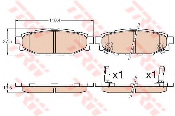 Комплект гальмівних колодок, дискове гальмо