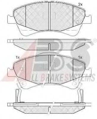 Комплект гальмівних колодок, дискове гальмо
