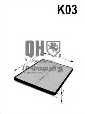 JP GROUP 1228101309 Фильтр, воздух во внутренном пространстве