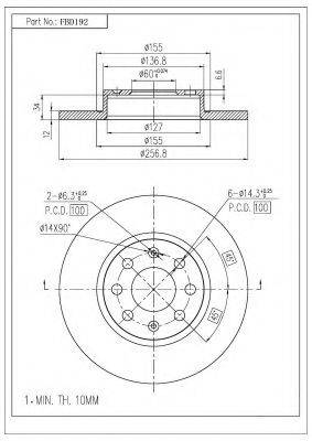 FI.BA FBD192 Тормозной диск