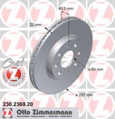 ZIMMERMANN 230236920 Тормозной диск